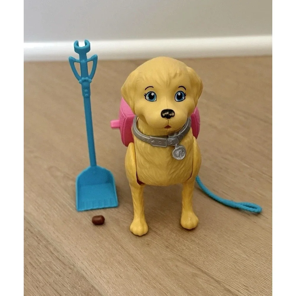 Mattel Barbie Wind Up Walk & Potty Pup Golden Retriever Dog Toy